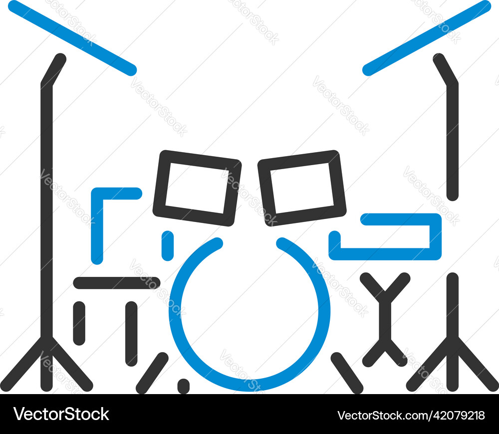 Drum set icon Royalty Free Vector Image - VectorStock