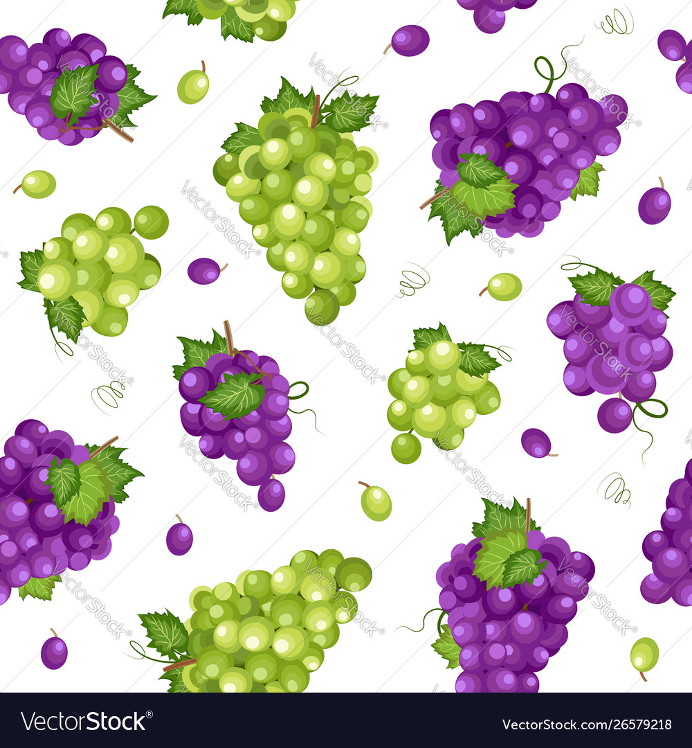 Grape Bunch Seamless Pattern