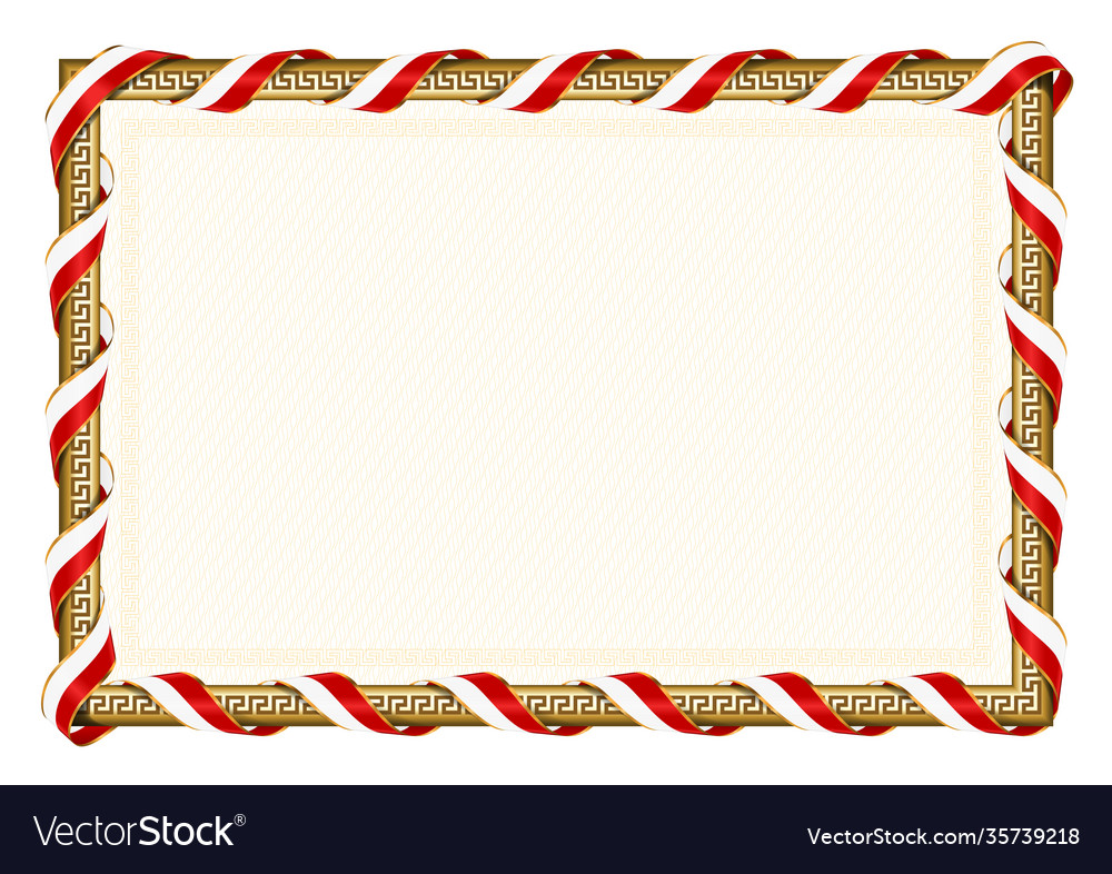 Horizontal frame and border with tonga flag Vector Image Horizontal frame and border with tonga flag