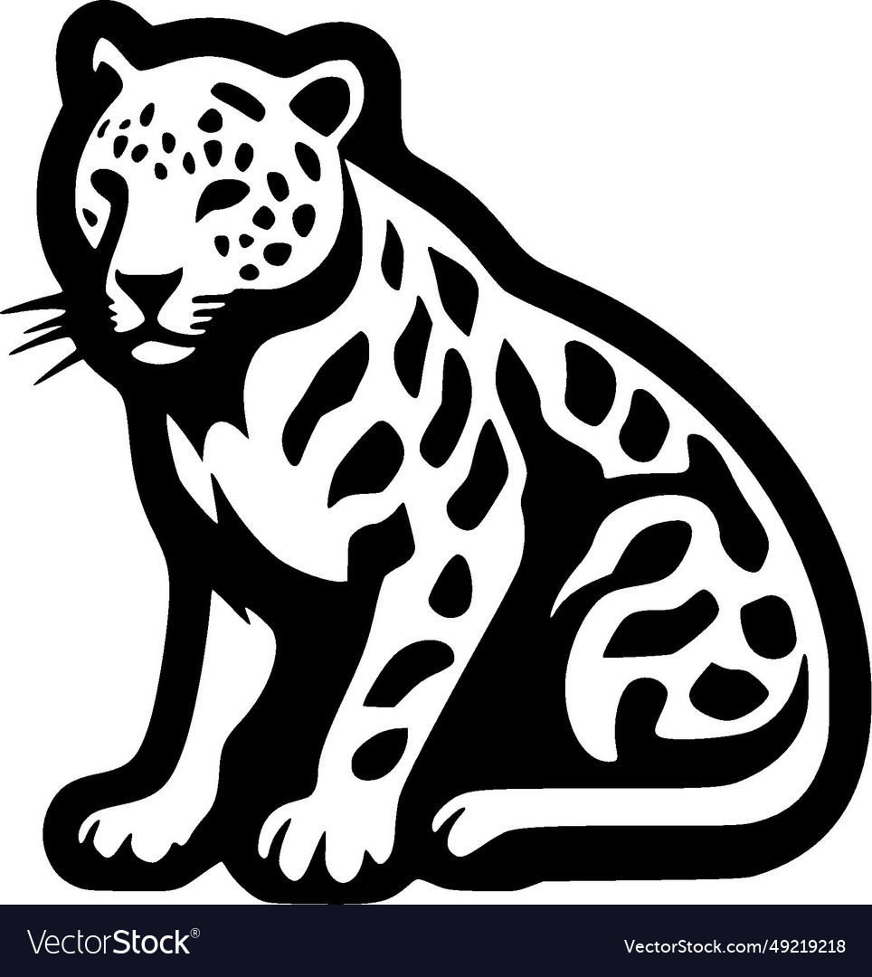 Leopard - minimalist and simple silhouette