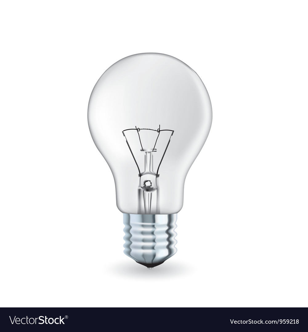 Realistic light bulb Royalty Free Vector Image