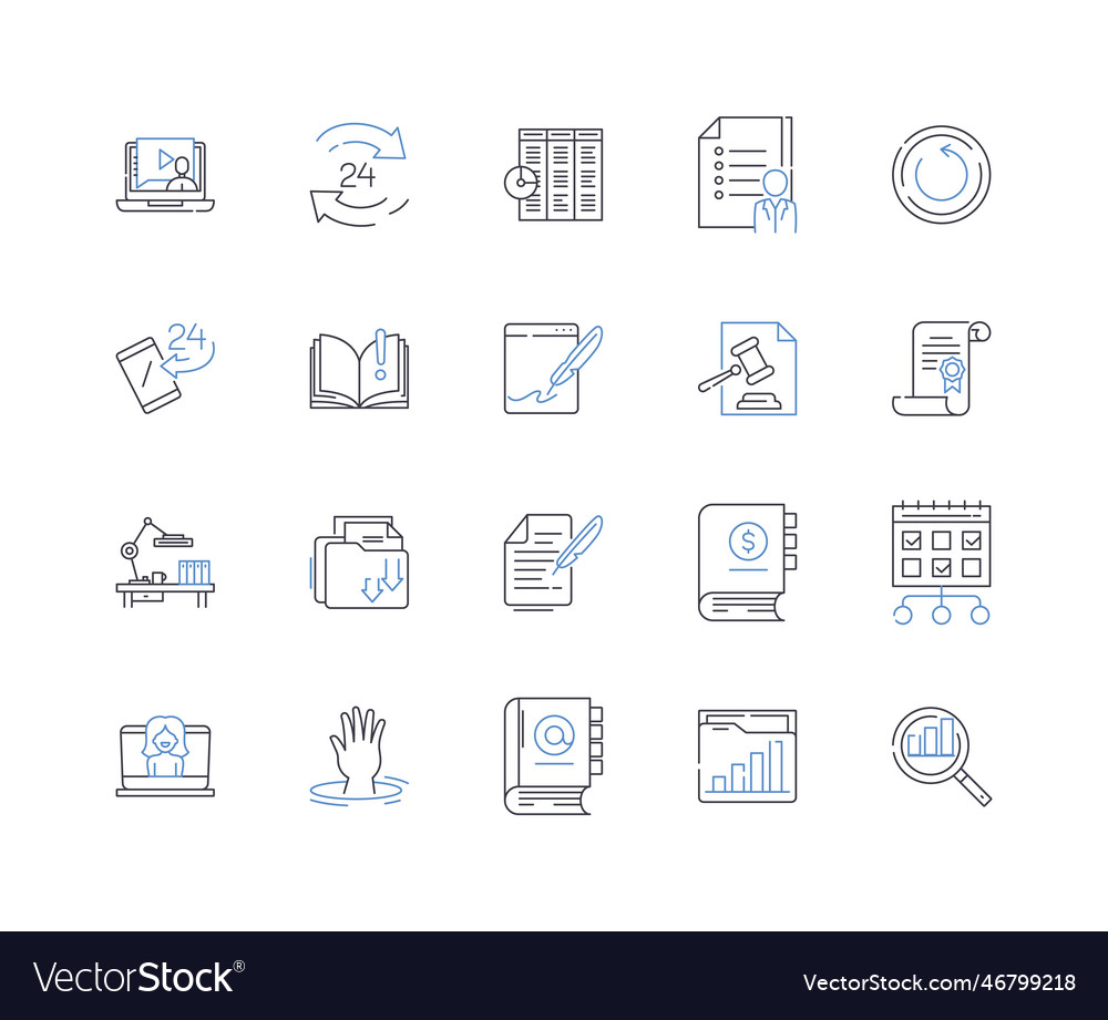 Scholastic devices line icons collection tablet vector image Scholastic devices line icons collection tablet