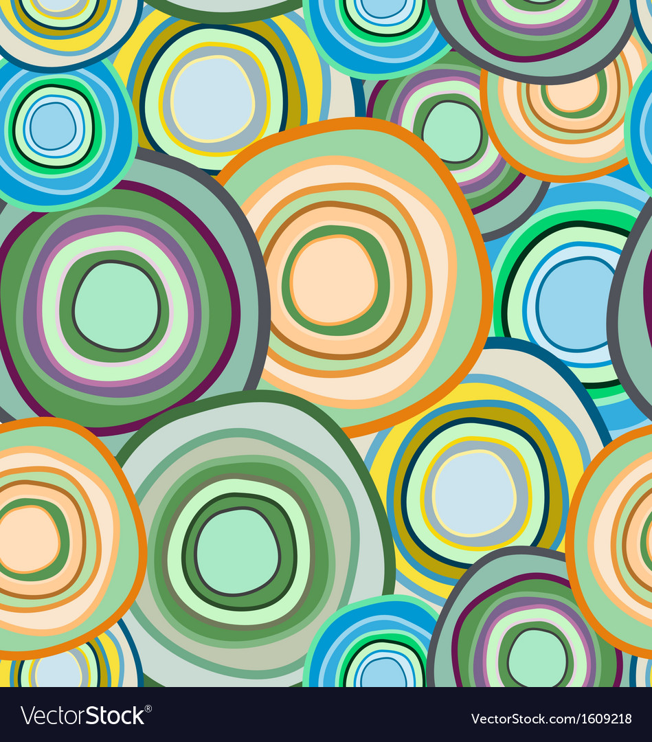 Seamless pattern of colored circles