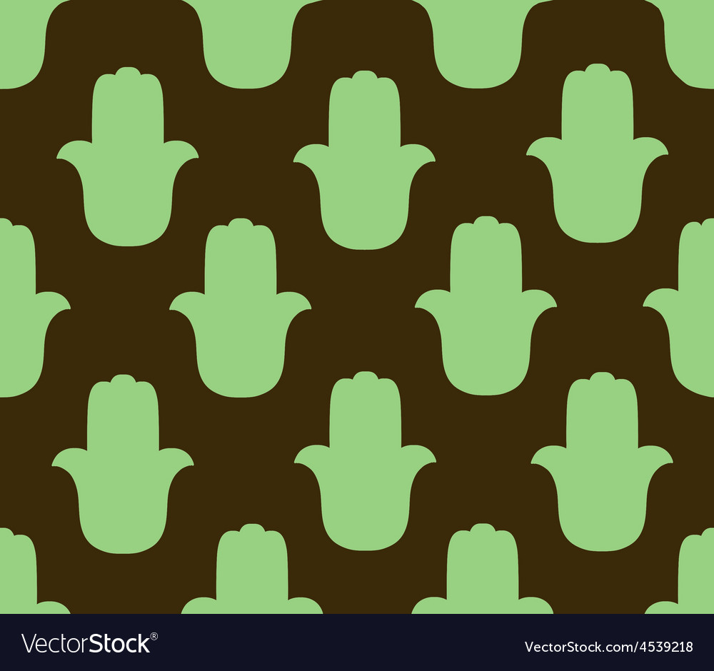 Seamless pattern with hamsa