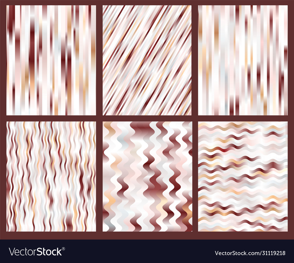 Set brown striped backgrounds soft gradient