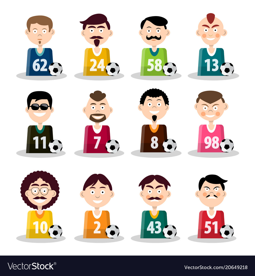 Soccer Player Icons - Team Set