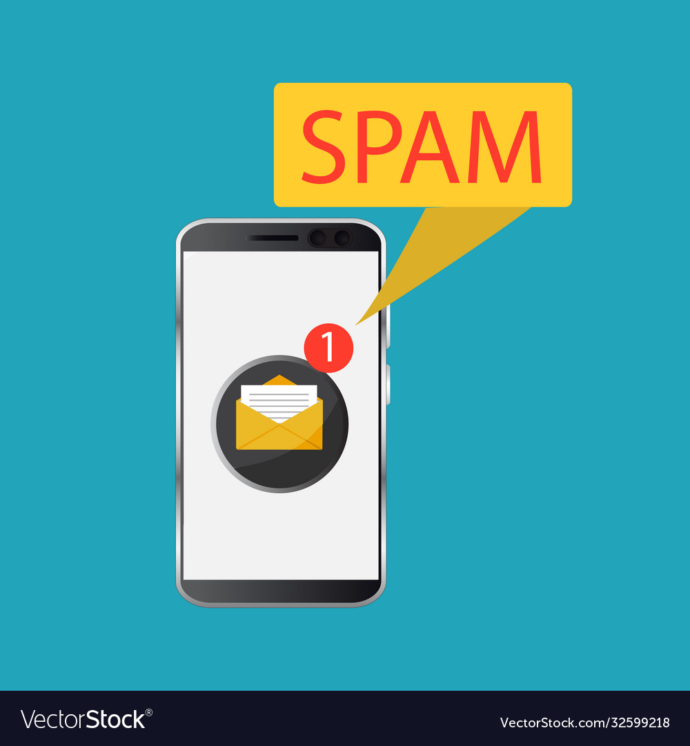 Spam data concept attention message