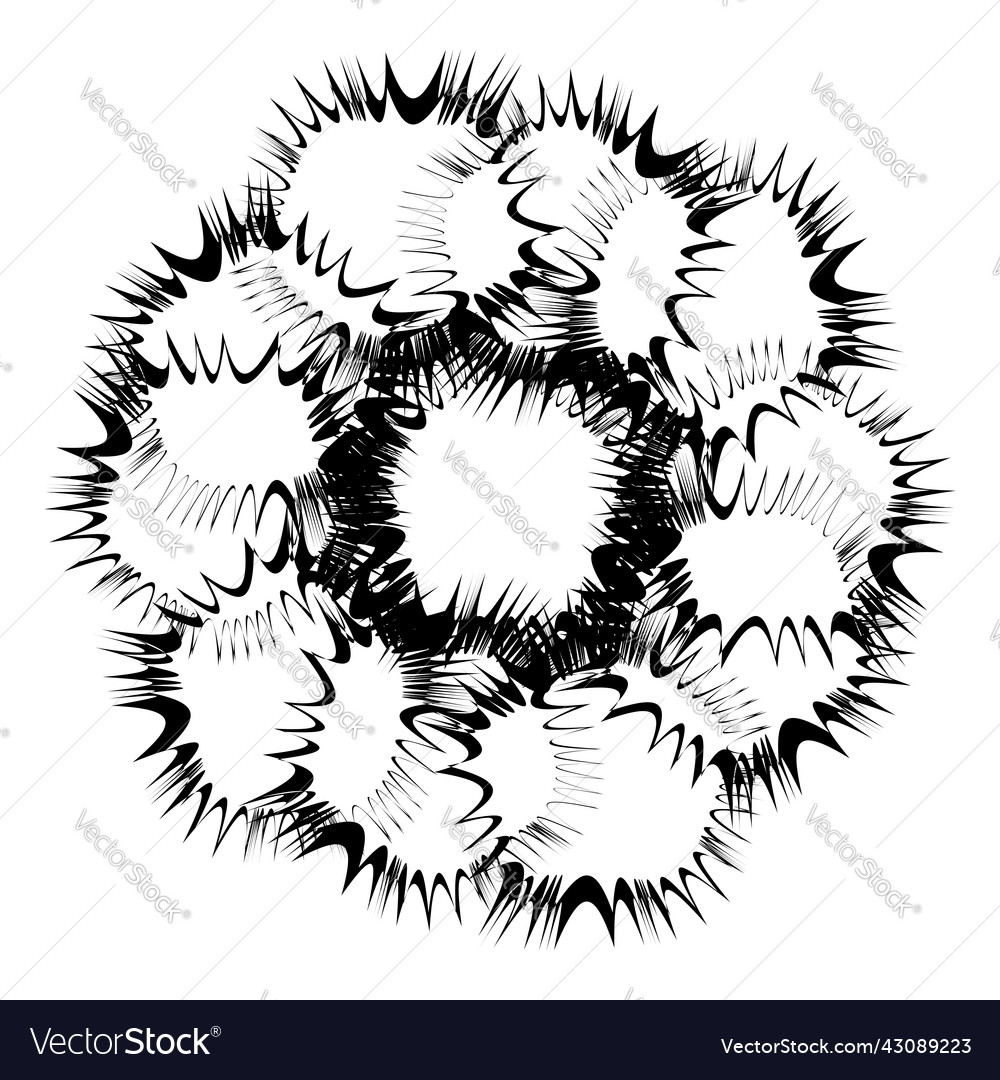 Abstract geometric circular shape element