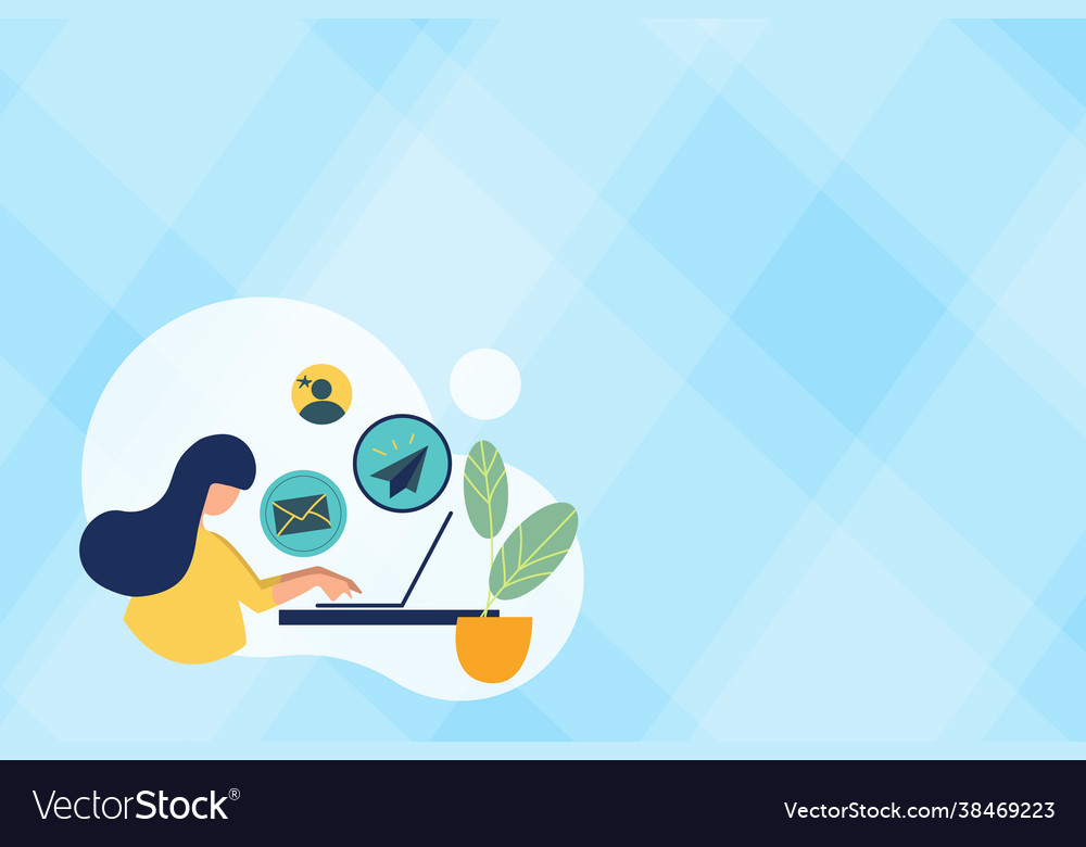 Abstract internet browsing sending emails remote vector image Abstract internet browsing sending emails remote