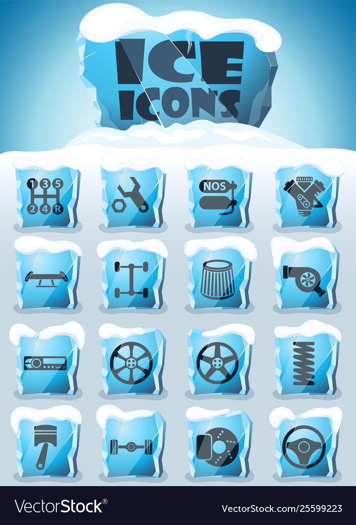 Auto tuning icon set