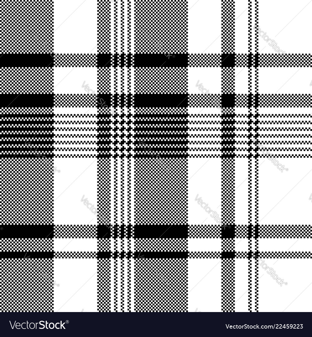 Black white fabric texture pixel asymmetrical Vector Image