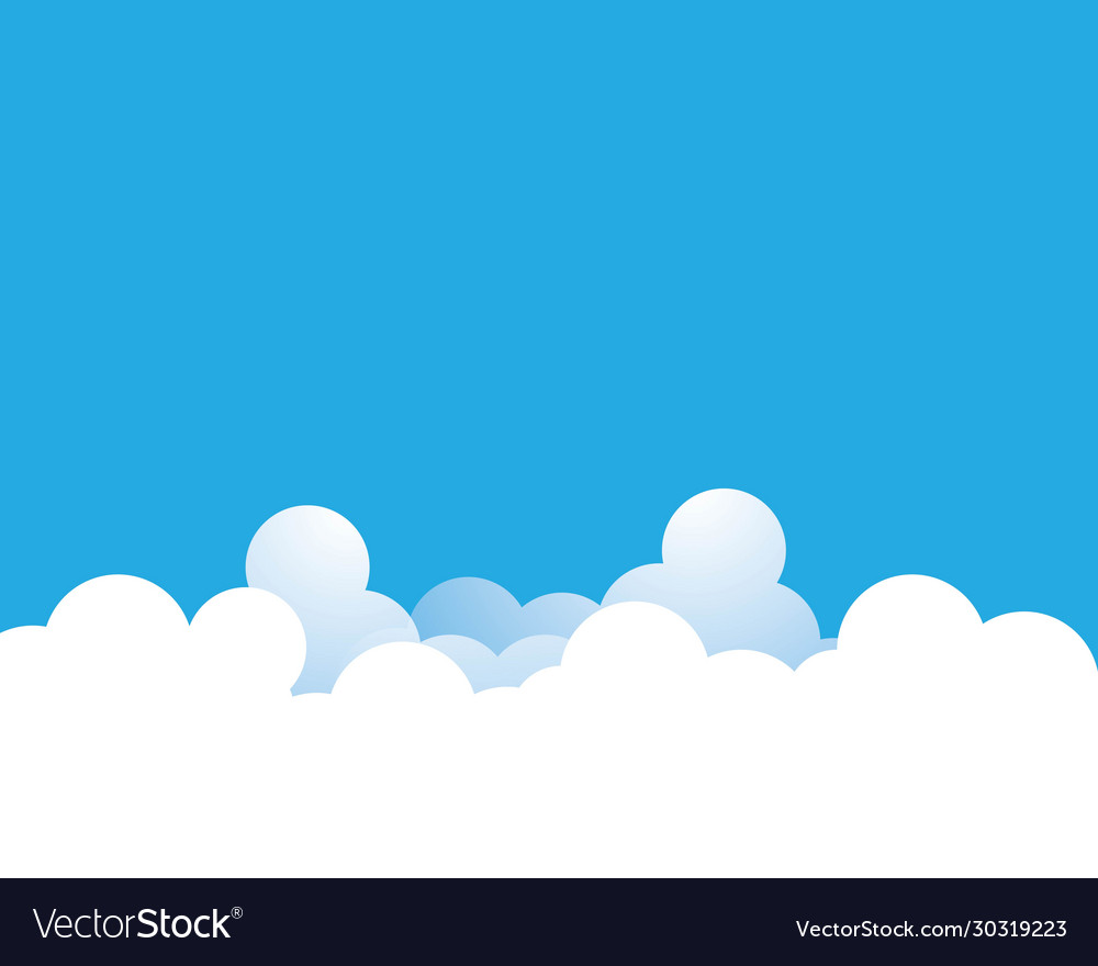 Blue Sky With Cloud Background Royalty Free Vector Image