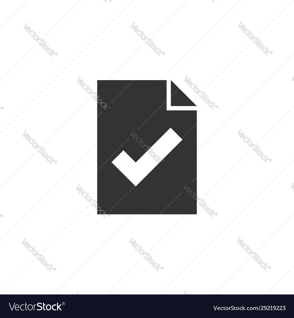 Document checklist icon in flat style report