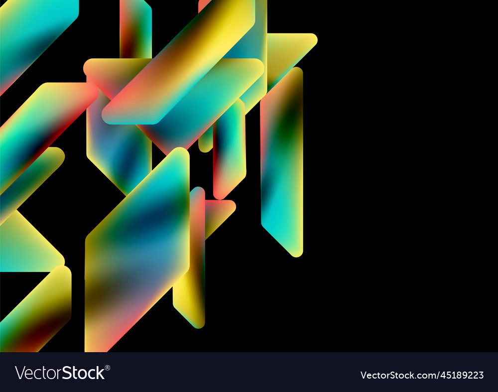 Fluid color dynamic geometric shapes abstract vector image Fluid color dynamic geometric shapes abstract
