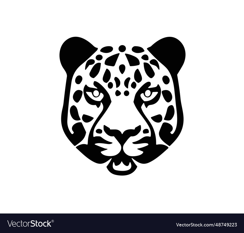 Jaguar head logo tiger design cartoon leopard