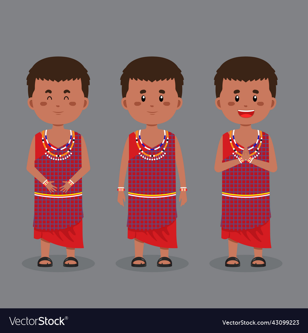 Kenya character with various expression