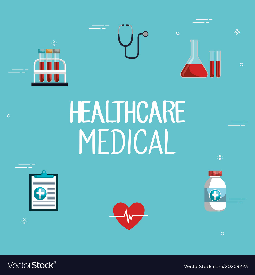 Medical elements set icons Royalty Free Vector Image