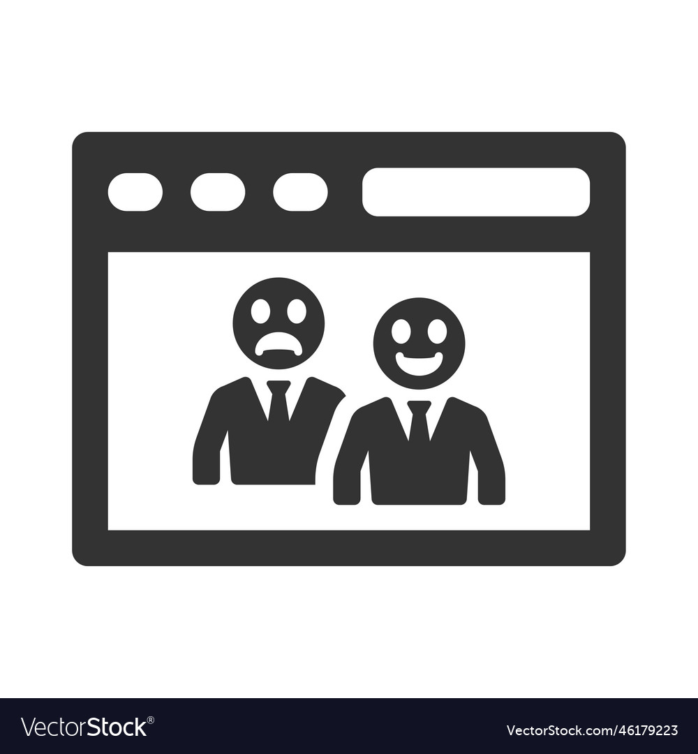 Online positive negative feedback icon