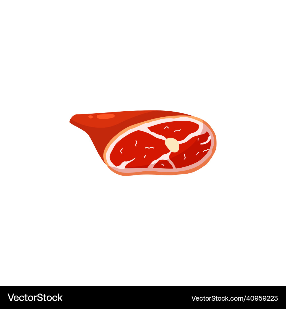 Pork lamb or beef ham rich in protein Royalty Free Vector