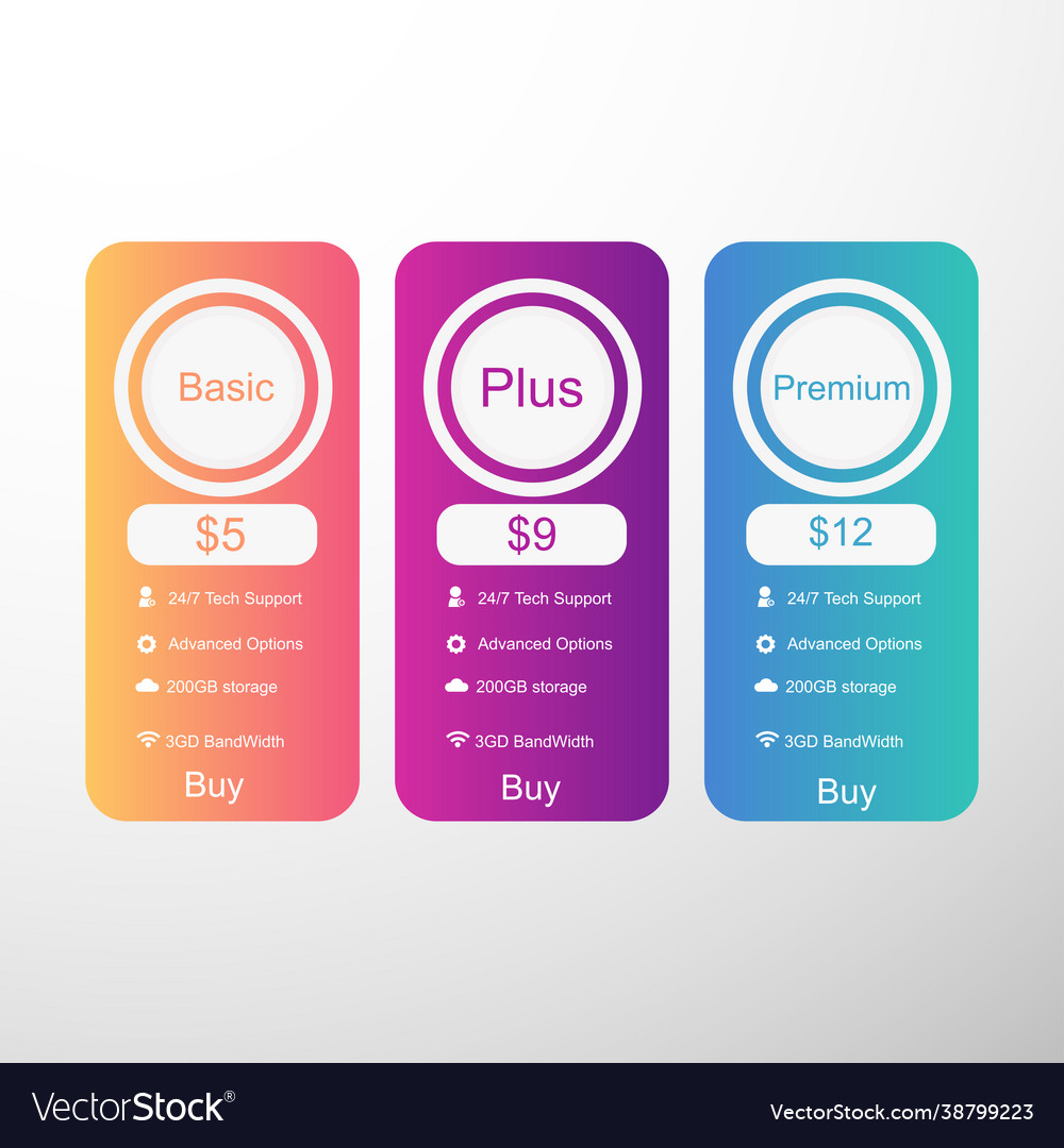 Preisliste Landing Page Template