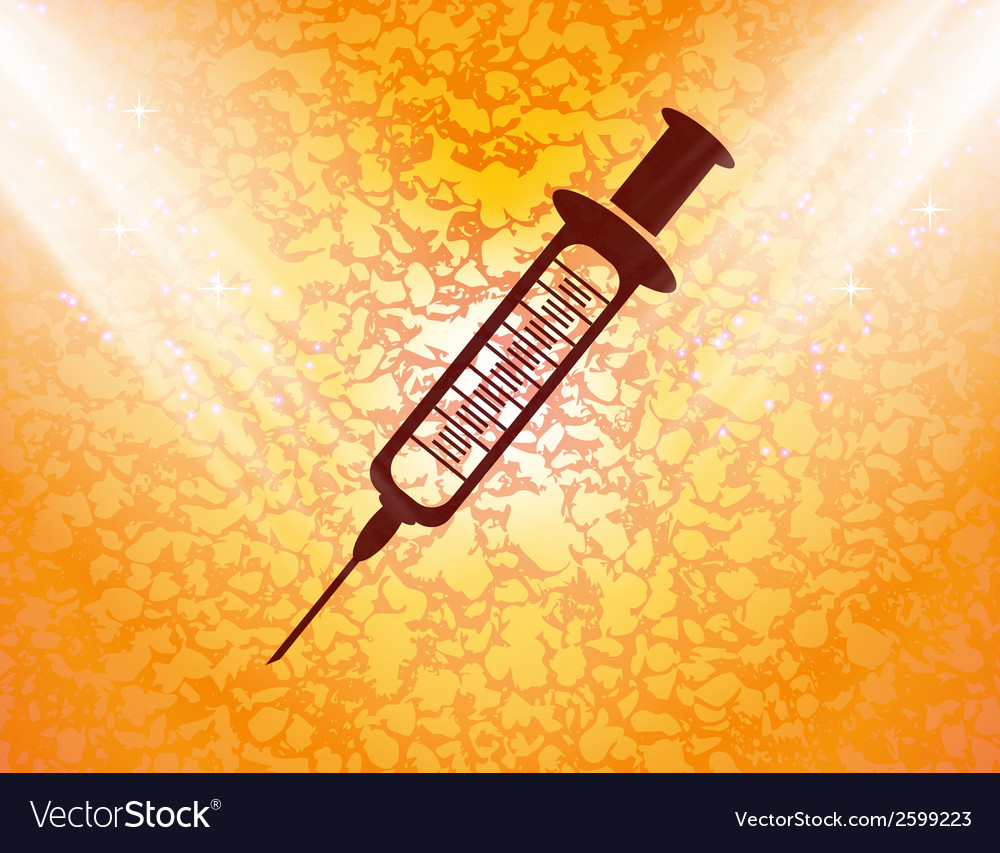 Syringe flat modern web button and space for your