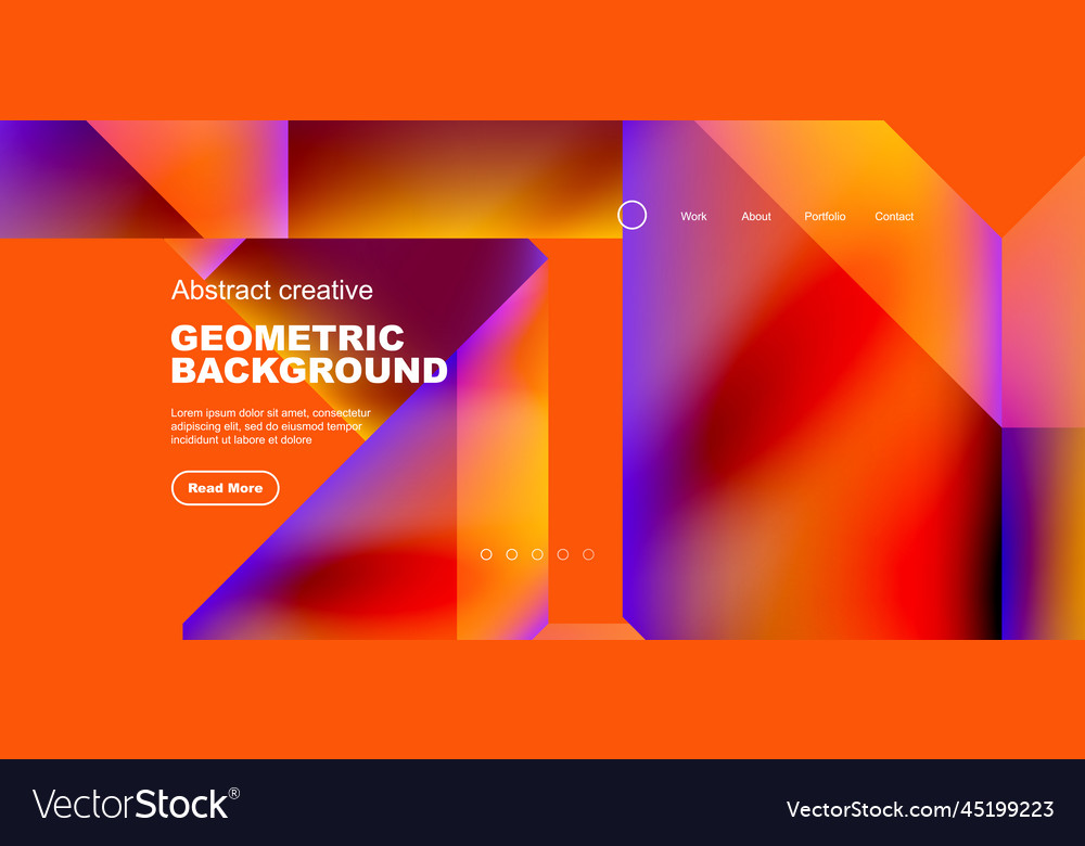 Triangles with fluid gradients abstract landing Vector Image Triangles with fluid gradients abstract landing