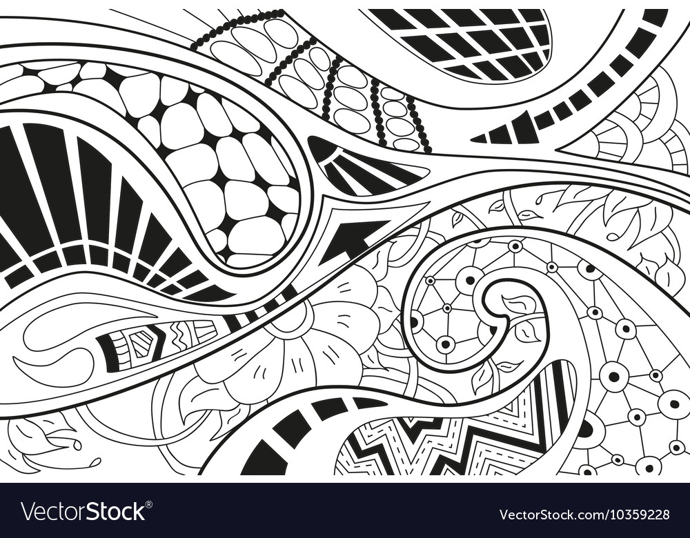 Abstract background with lines wave and flowers