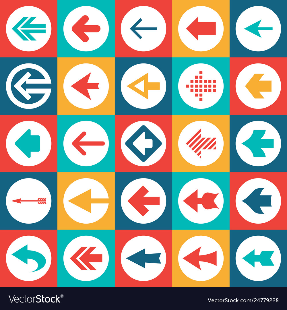 Arrows sign - icons set web design element vector image Arrows sign - icons set web design element