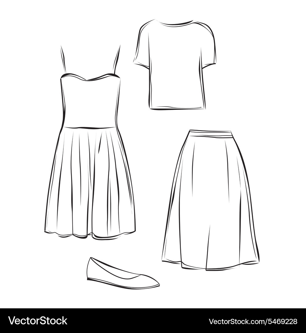 Clothes set Royalty Free Vector Image - VectorStock