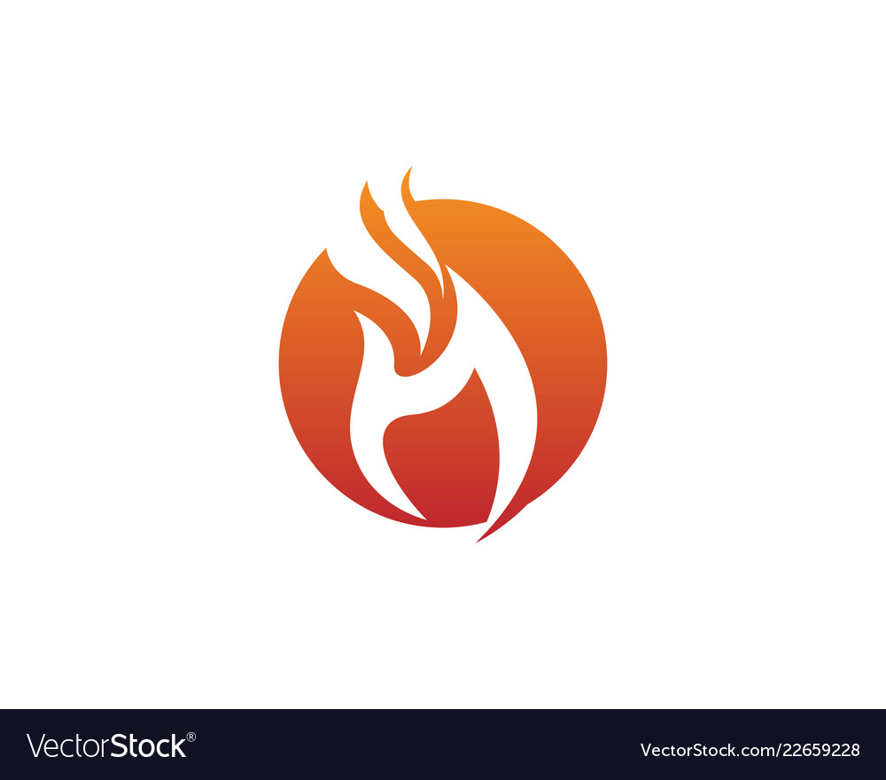 Fire icon logo Royalty Free Vector Image - VectorStock