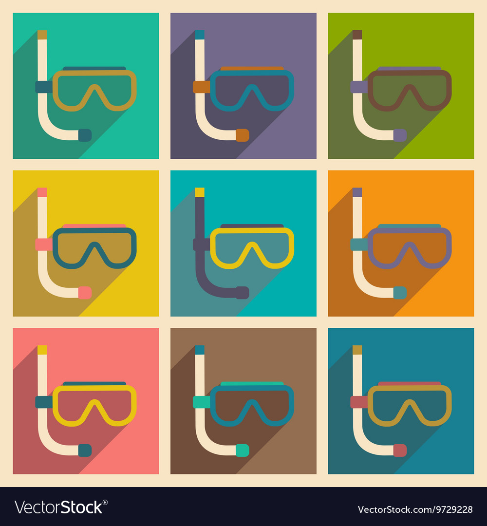 Flat with shadow concept and mobile application