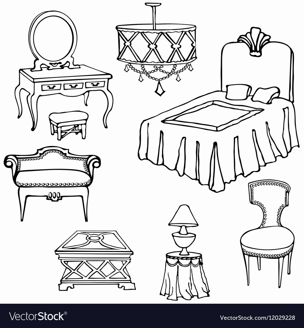 Furniture Second Bed Royalty Free Vector Image