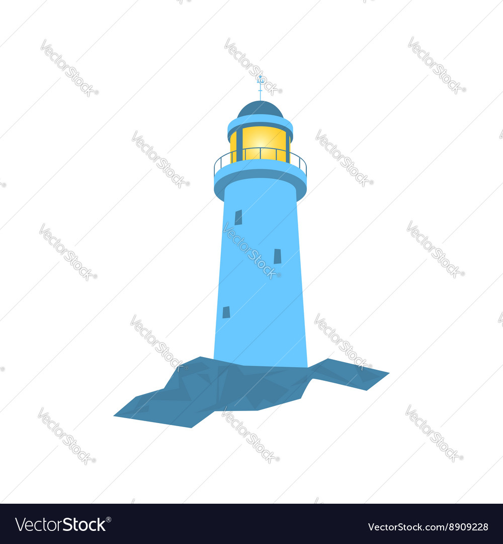 Lighthouse isolated on white