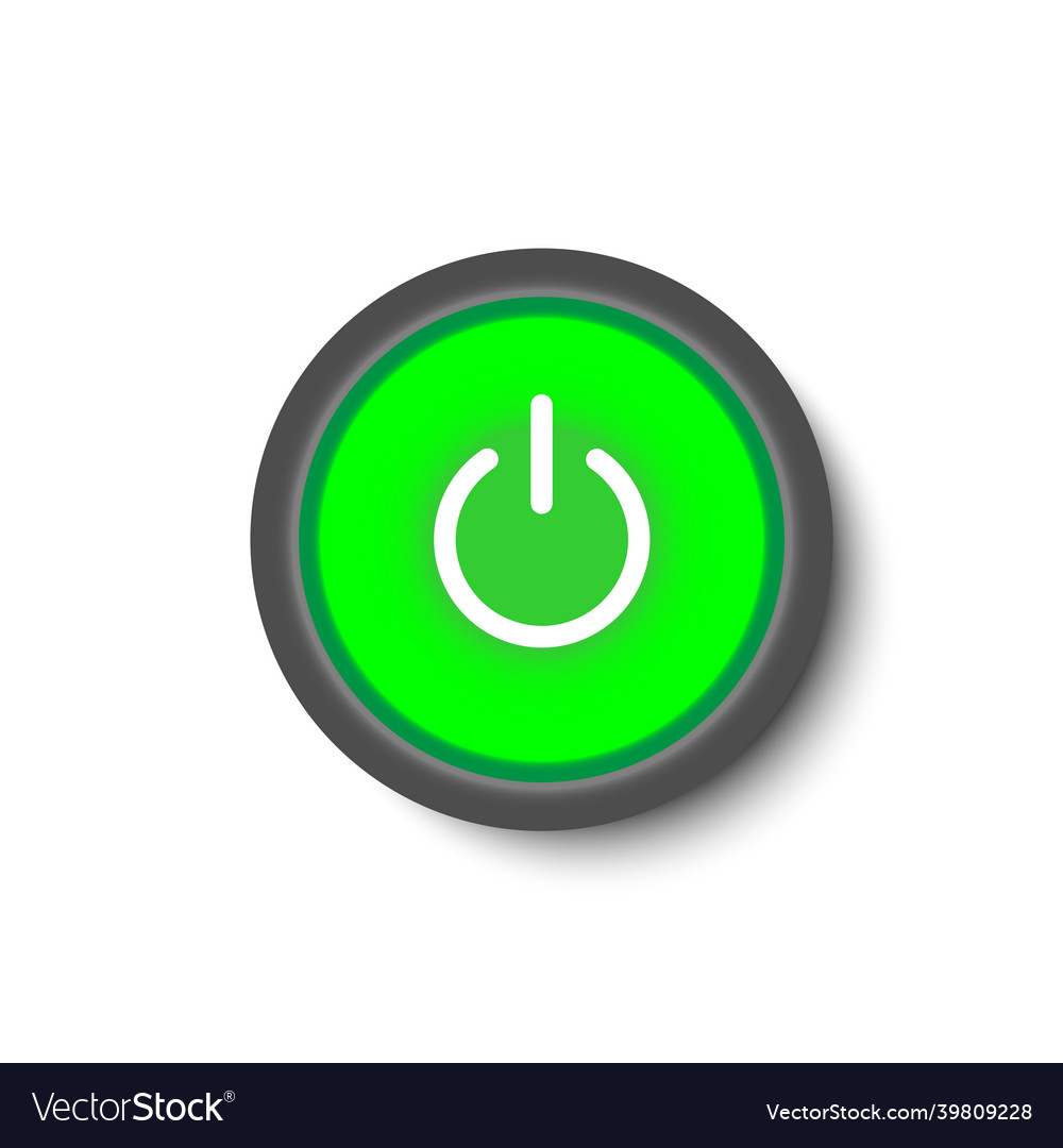 On off push style power buttons vector image On off push style power buttons