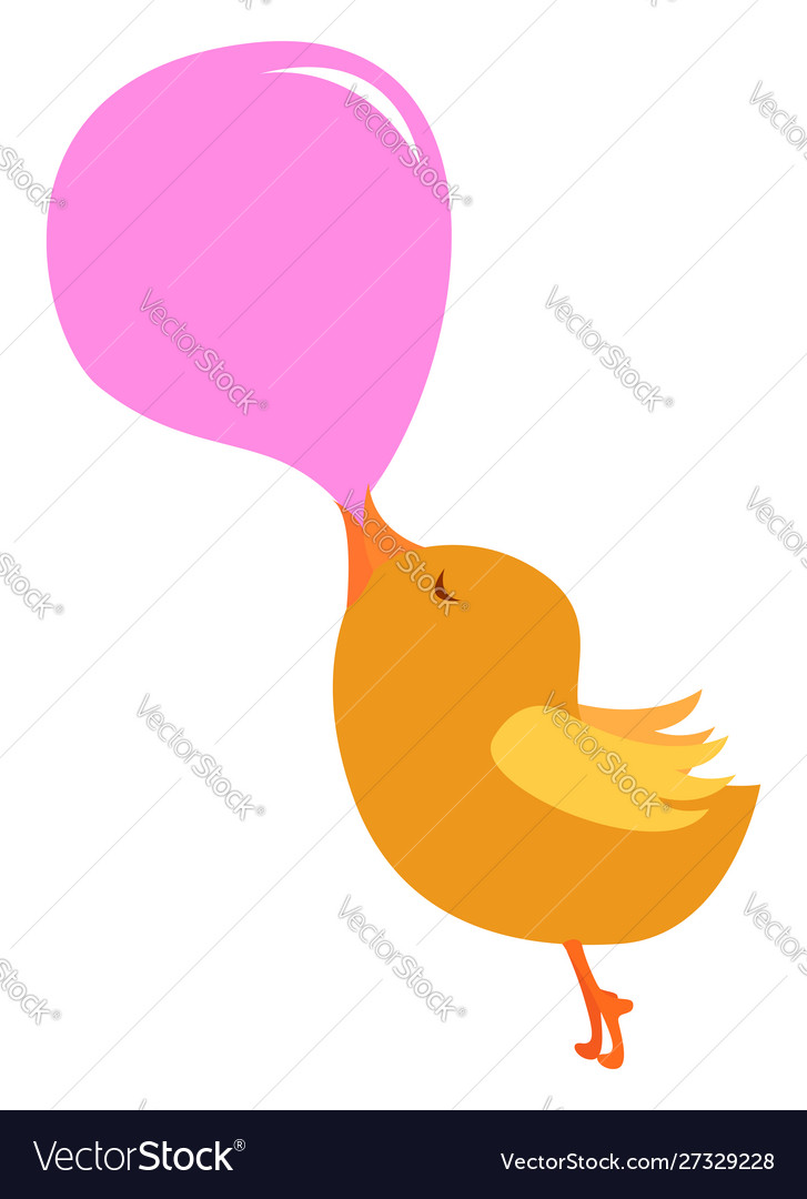 Pink bubble gum on white background