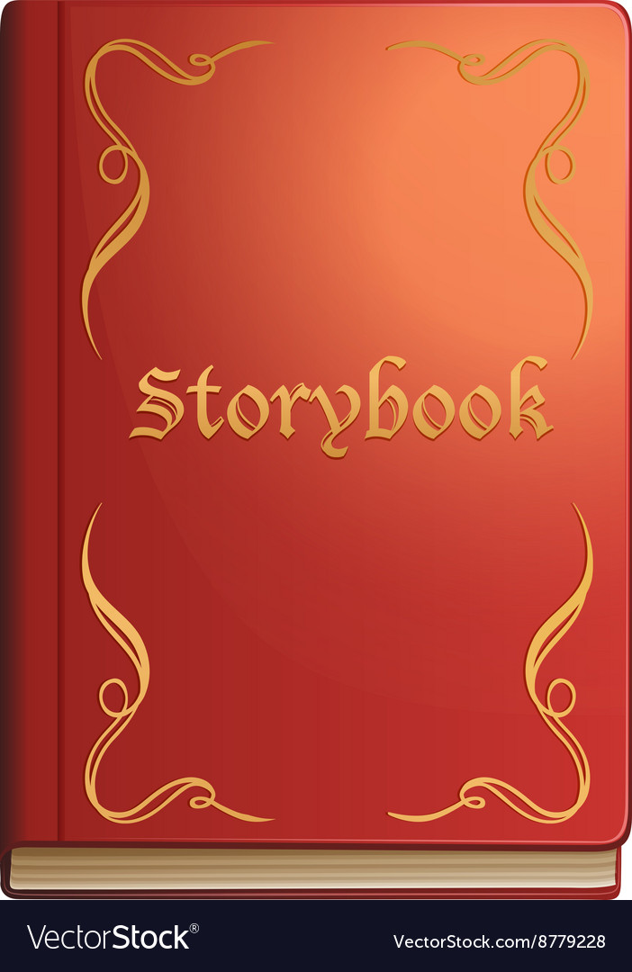 Storybook with red covers Royalty Free Vector Image