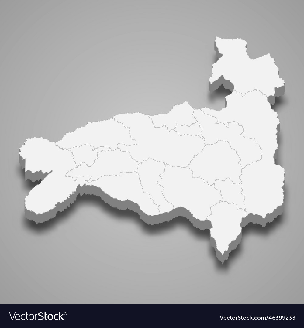 3D Isometric Map of Loja, Ecuador