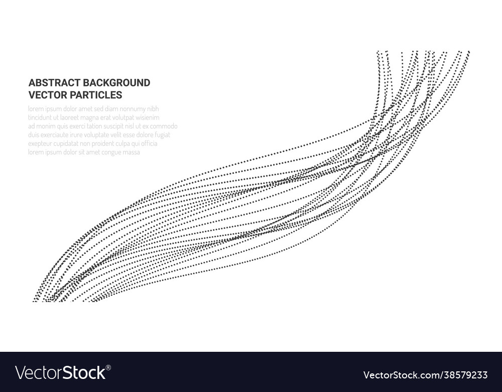 Abstract 3d image with particle flow movement vector image Abstract 3d image with particle flow movement