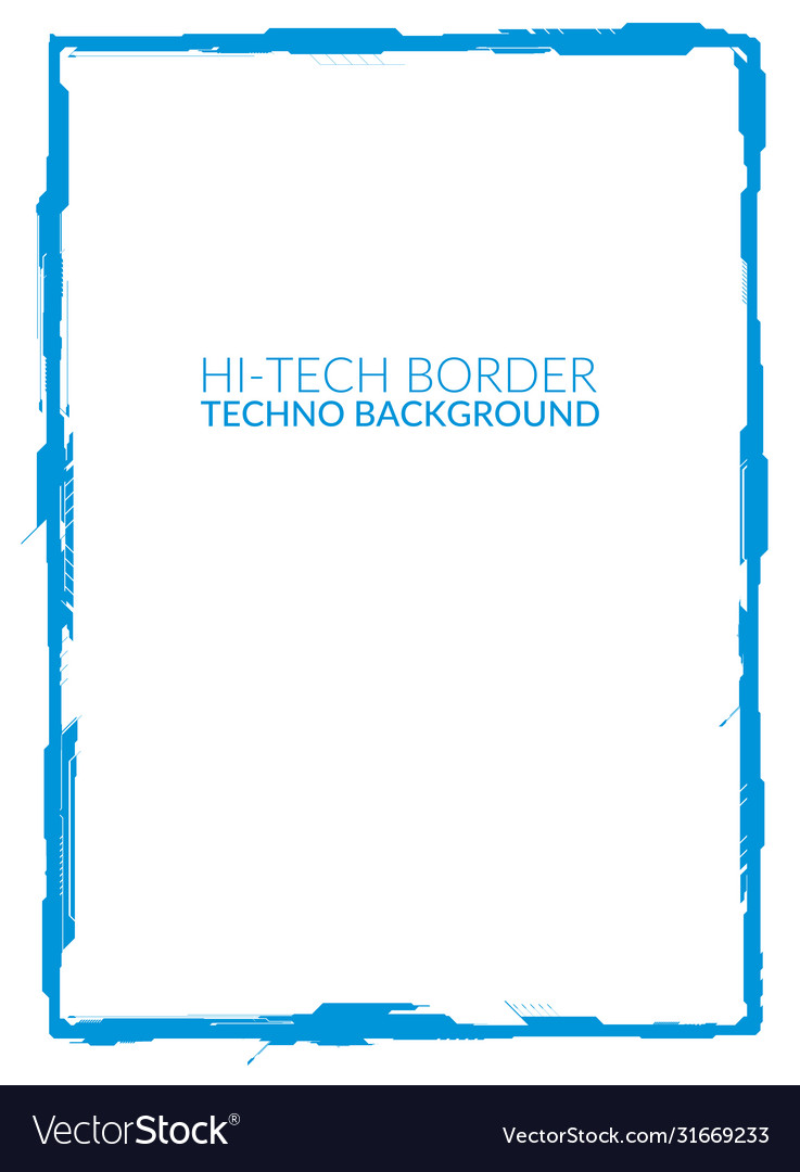 Blue High-Tech Border Element
