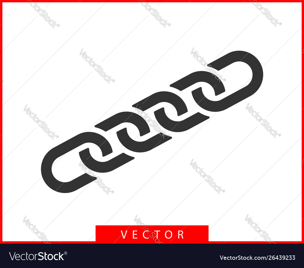 Chain link icon chainlet element flat design