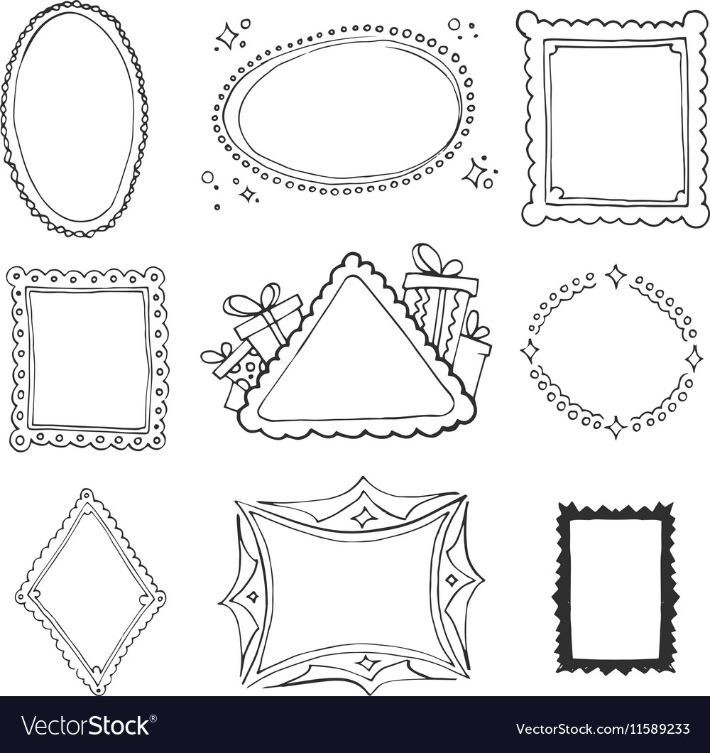 Collection of decorative loop frames Royalty Free Vector