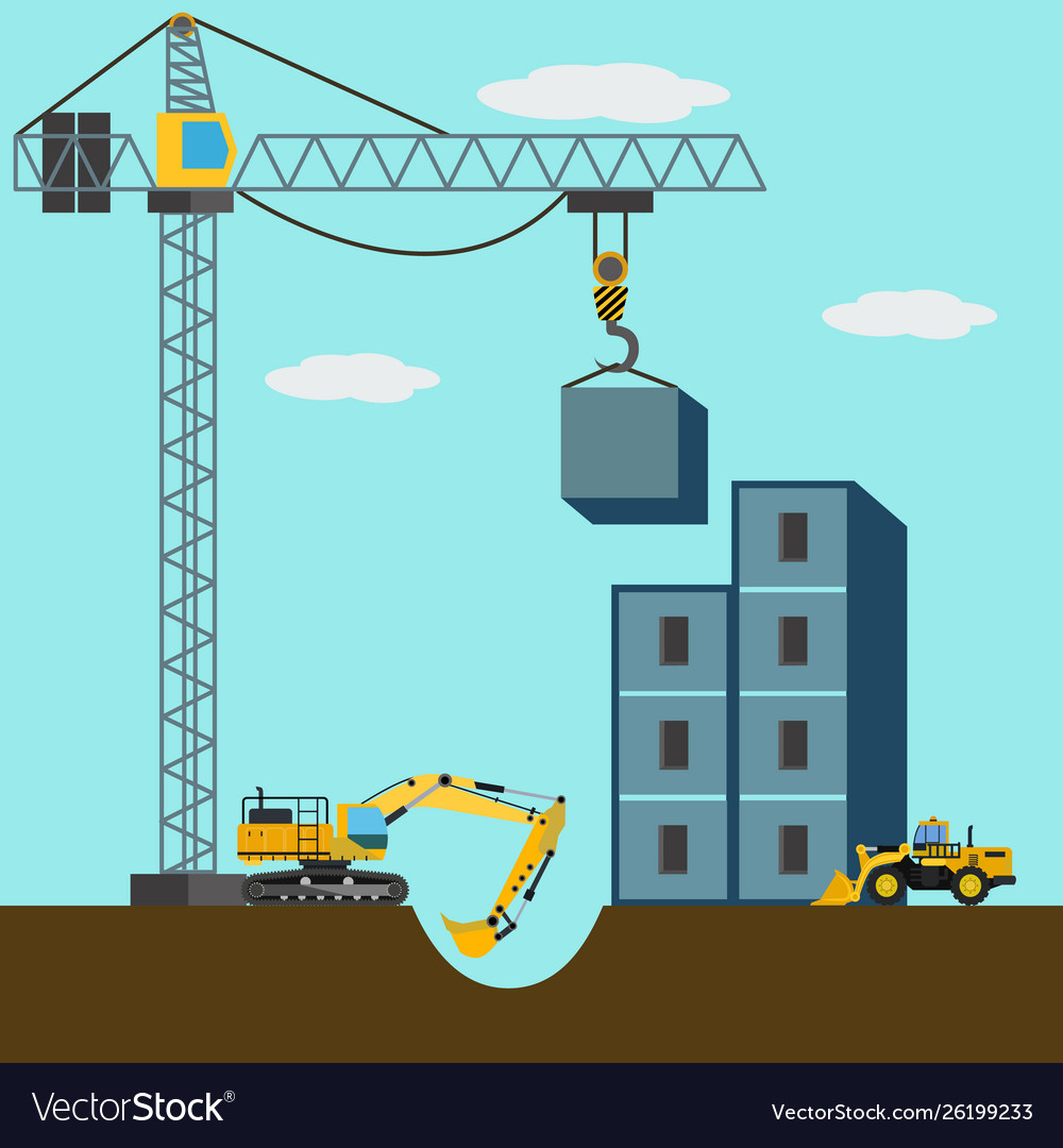 Construction Machinery Building Site