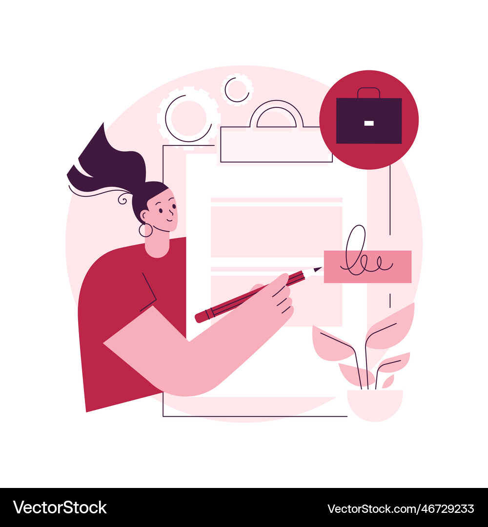 Employment Agreement Abstract Concept Royalty Free Vector