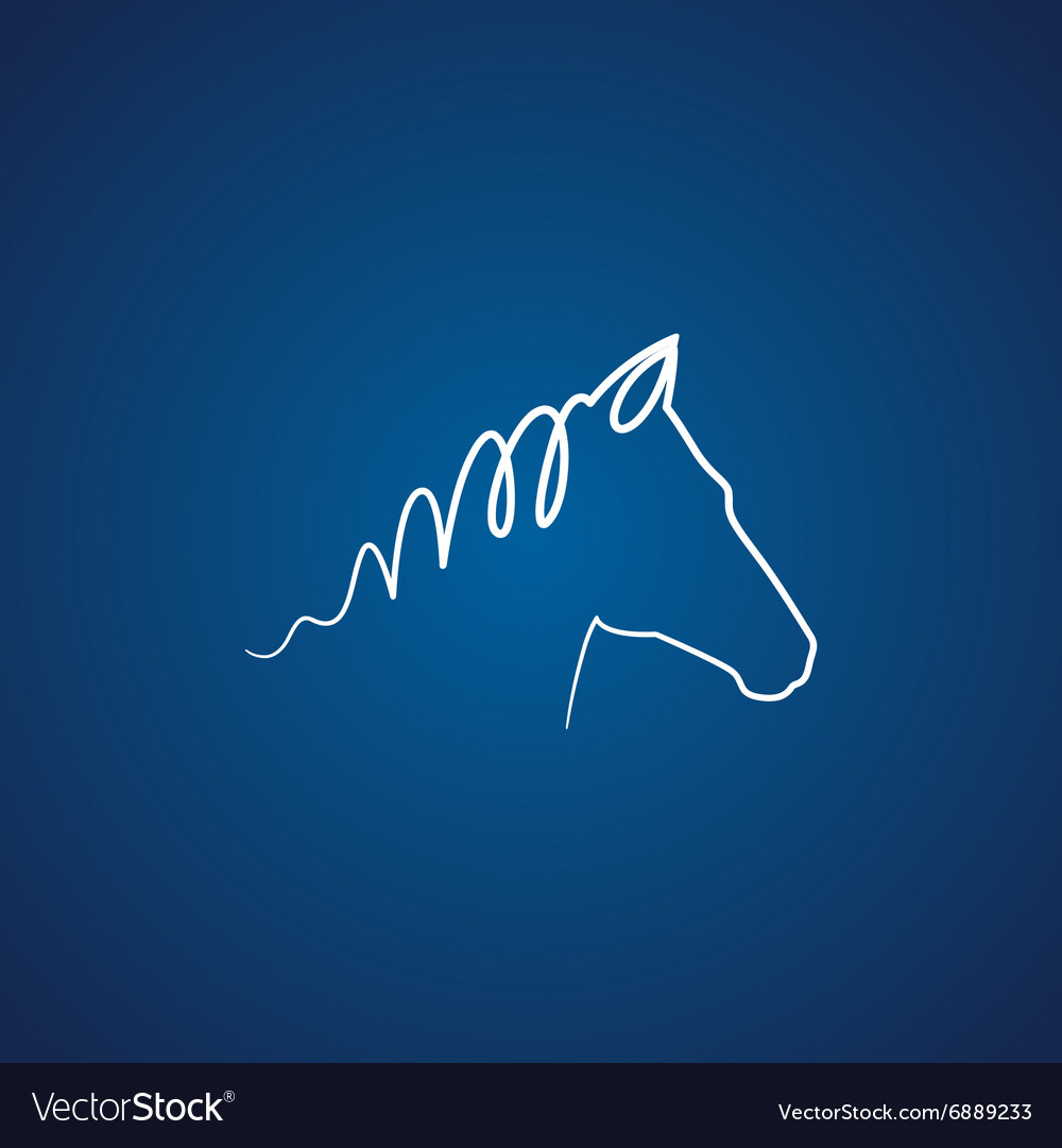 Horse over blue