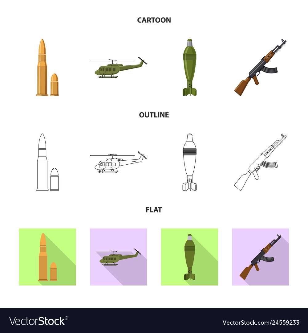 Isolated object of weapon and gun symbol Vector Image Isolated object of weapon and gun symbol