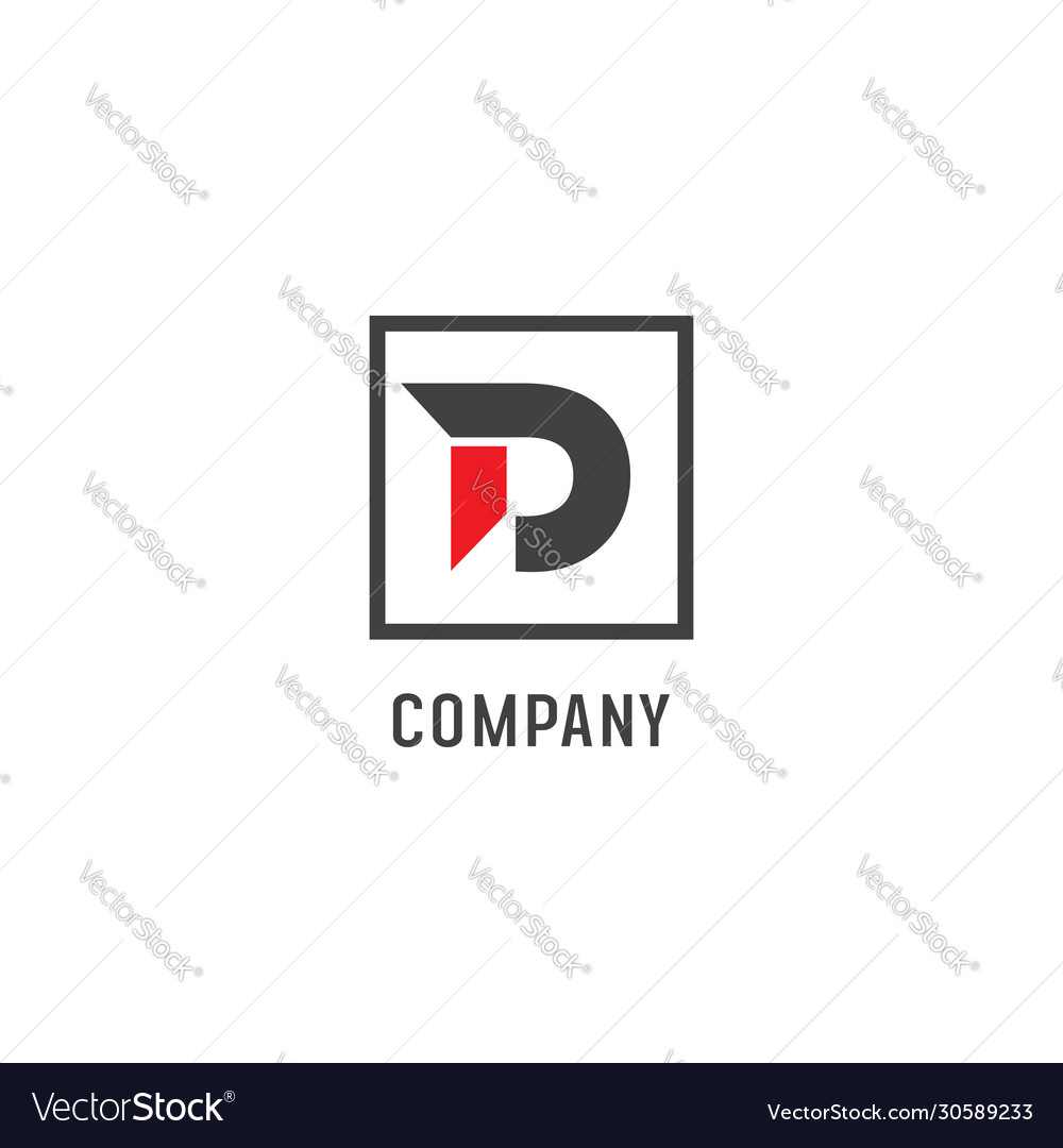 Letter d alphabetic logo design template Vector Image