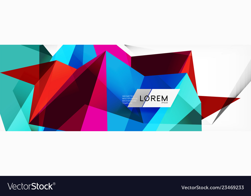 Mosaic triangular low poly style abstract