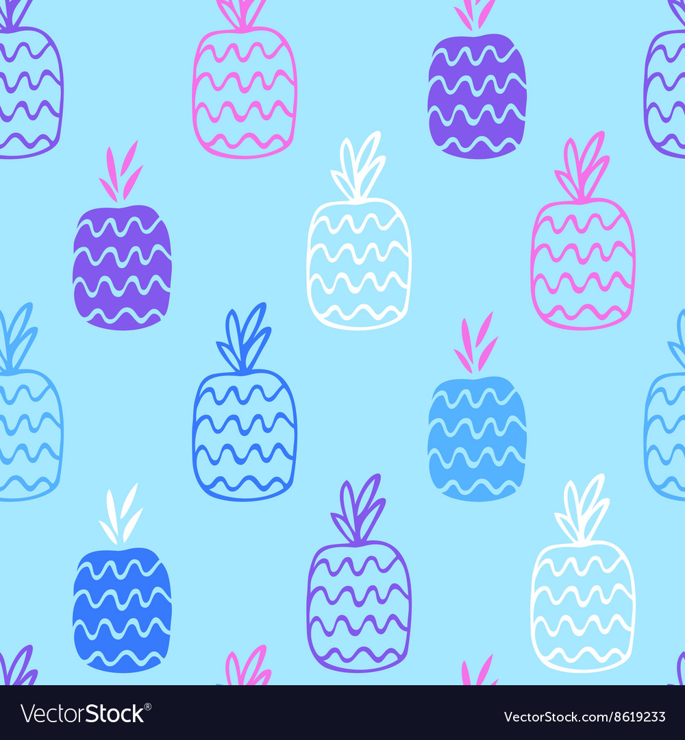 Pineapples seamless pattern