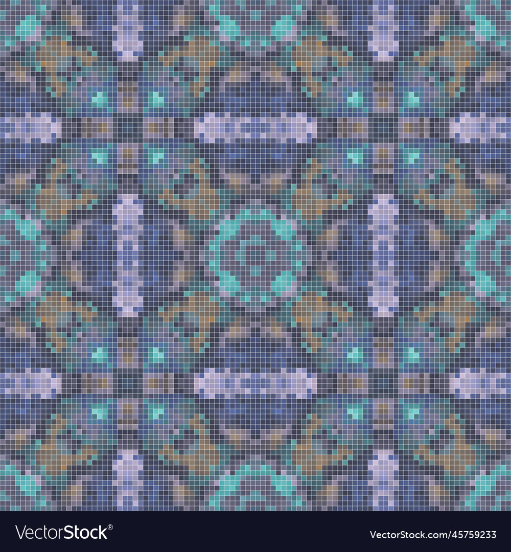 Pixel mosaic seamless pattern design repeat