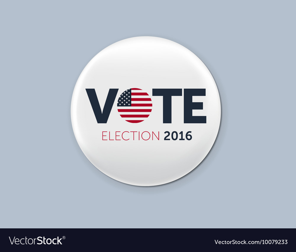 Realistic round badge with shadow presidential
